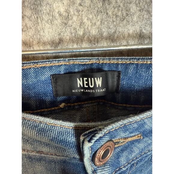 Neuw Womens Vintage Skinny Patch Distressed Raw Hem Jeans - Size 8R - Picture 6 of 11